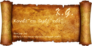 Kovács Győző névjegykártya