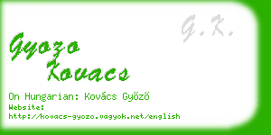 gyozo kovacs business card