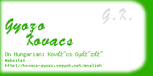 gyozo kovacs business card